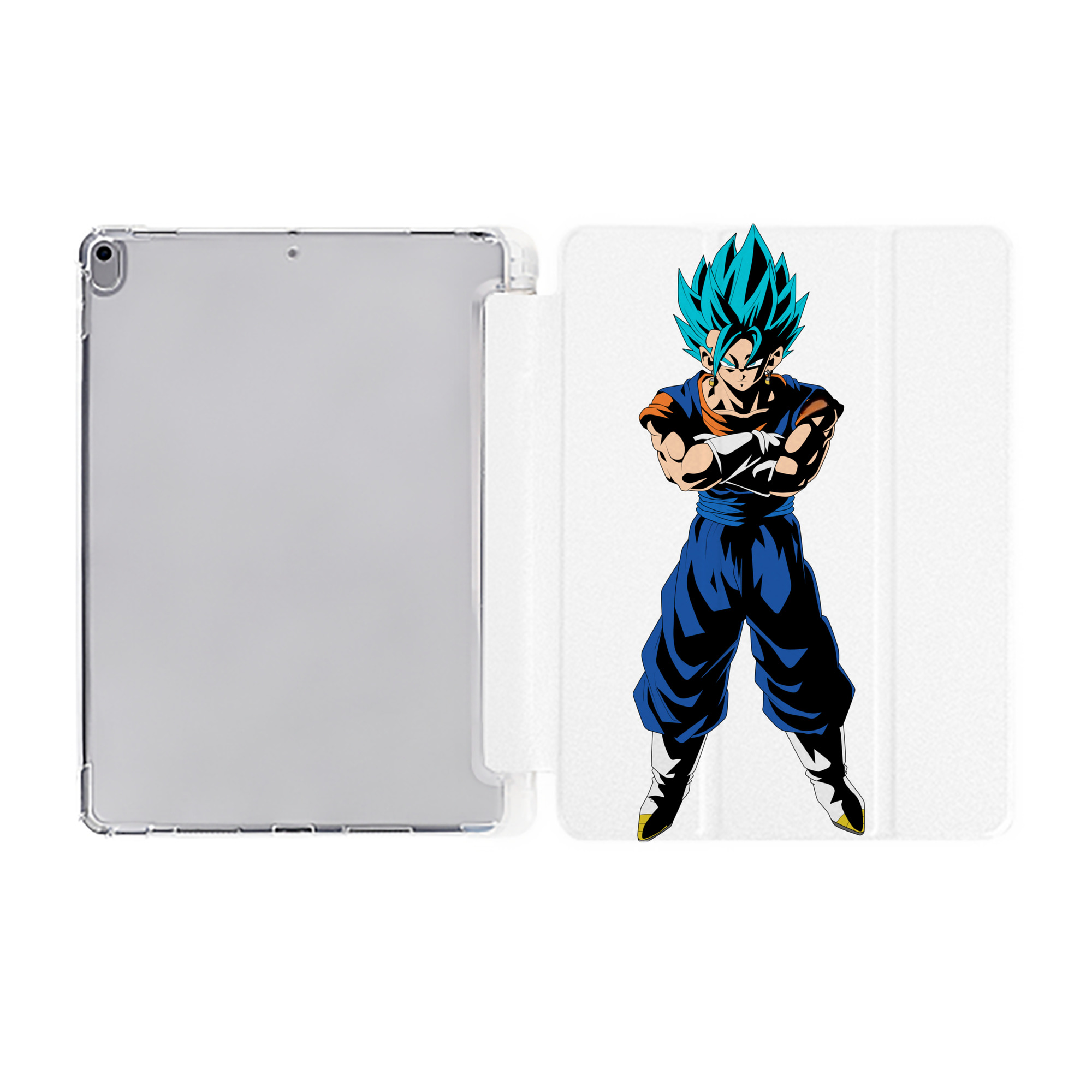 （画像用） ドラゴンボール ベジット DRAGON BALL Vegetto IPad ケース ペン収納付き 三つ折りスタンド PUレザー×シリコン 対応機種9.5/10.5/10.9インチ